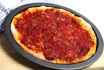 Image showing Homemade marguerita pizza