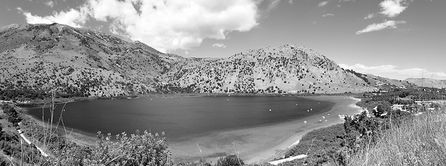 Image showing Lake Kournas monochrome
