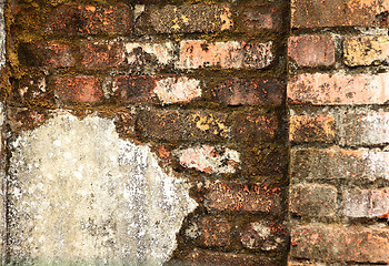 Image showing Old brick wall with copyspace