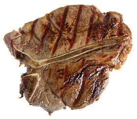 Image showing Grilled T-bone from above