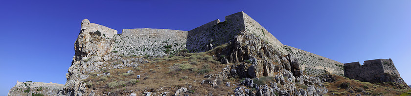 Image showing Rethymno Fortezza walls panorama