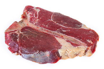 Image showing T-bone steak at an angle