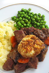 Image showing English stew and dumpling vertical