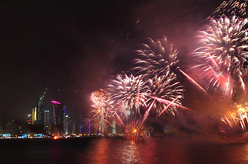 Image showing National Day fireworks in Doha