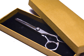 Image showing Special scissors for work of hairdresser