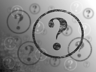 Image showing Question Mark Background BW