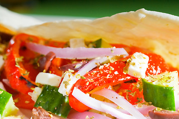 Image showing fresh salad wrap