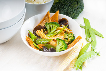 Image showing tofu beancurd and vegetables