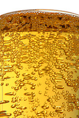 Image showing bubbles in glass with beer