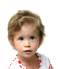 Image showing baby looking up portrait