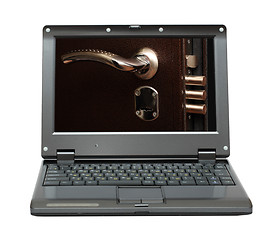 Image showing laptop with security concept