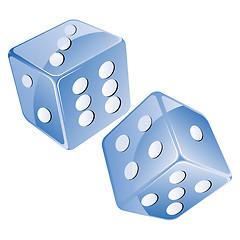 Image showing Blue dices