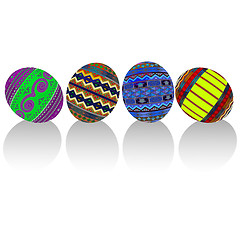 Image showing Painted easter eggs