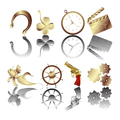 Image showing Golden icons