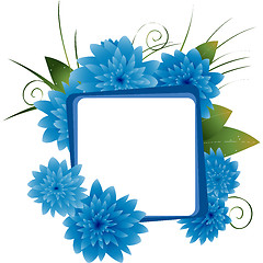 Image showing  blue flowers pattern
