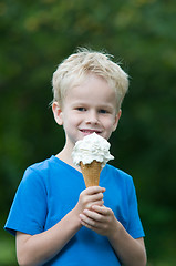 Image showing Enjoying an icecream