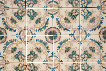 Image showing Ornamental old tiles