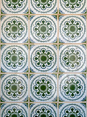 Image showing Ornamental old tiles