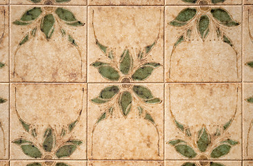 Image showing Ornamental old tiles