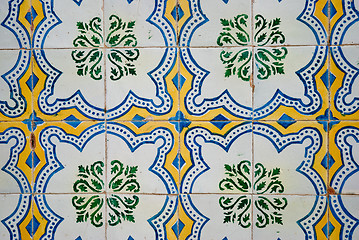 Image showing Ornamental old tiles