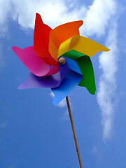 Image showing Paper flower in a sky