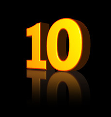 Image showing number ten