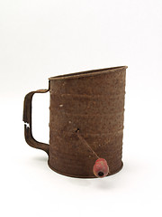 Image showing Old Rusty Flour Sifter