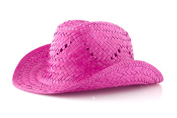 Image showing Pink Straw hat