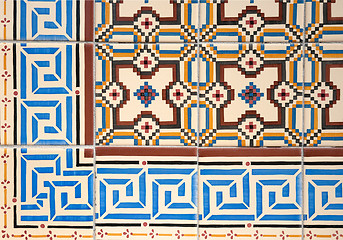 Image showing Ornamental old tiles