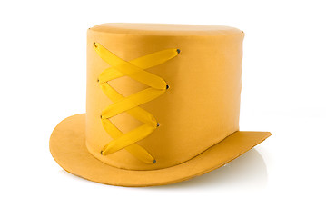 Image showing Yellow hat with ribbon