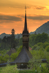 Image showing Wooden church from Maramures, Romania