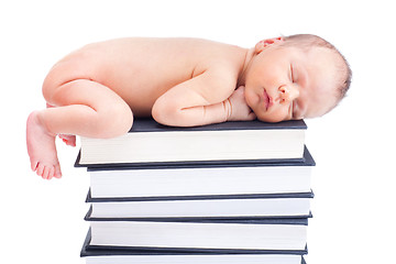 Image showing Newborn baby in library