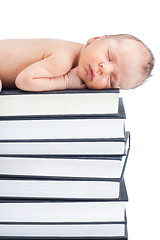 Image showing baby and books