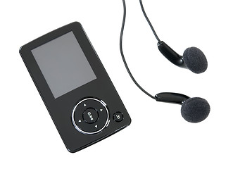 Image showing MP3 player and earphones