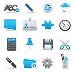 Image showing Office Icons Set | Indigo Series 01