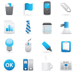 Image showing Office Icons Set | Indigo Series 02