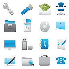 Image showing Office Icons Set | Indigo Series 03
