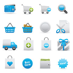 Image showing Shopping Icons Set | Indigo Series 01 