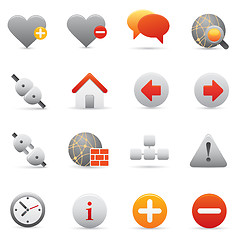 Image showing Internet Icons Set | Red Series 01