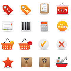 Image showing Shopping Icons Set | Red Series 02