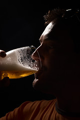 Image showing Having a pint