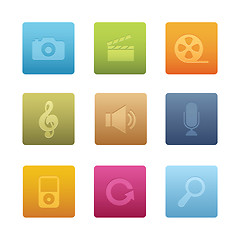 Image showing Multimedia Icons | Square 03