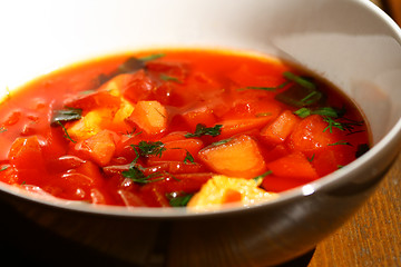 Image showing vegetable red-beet soup