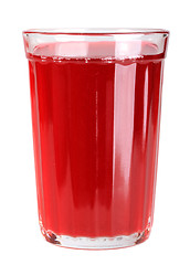 Image showing Single glass with red drink