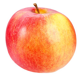 Image showing Single a red-yellow apple