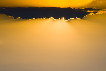 Image showing Clouds during a sunset