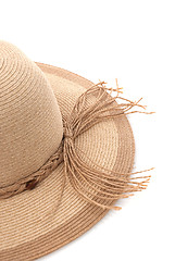 Image showing Straw hat with ribbon