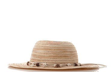 Image showing Straw hat with ribbon