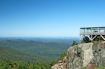 Image showing Touristic viewpoint on a mountain