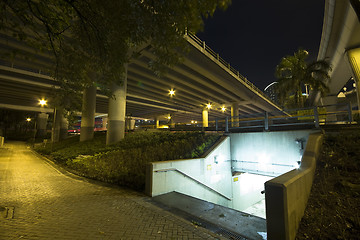 Image showing traffic night in city and subway